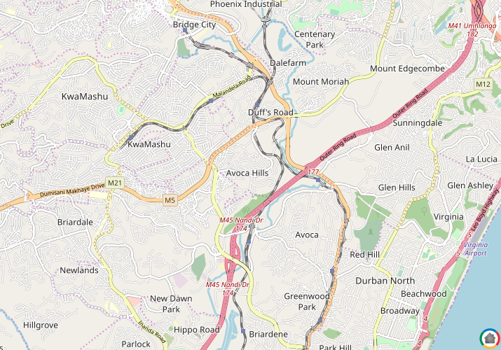 Map location of Avoca Hills
